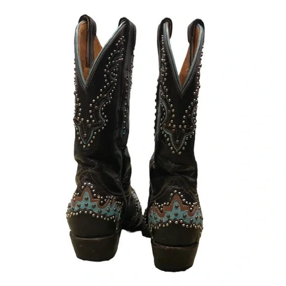 Not for sale. Vargas women studded silver cowgirl boots size 41/2. - Picture 2 of 9